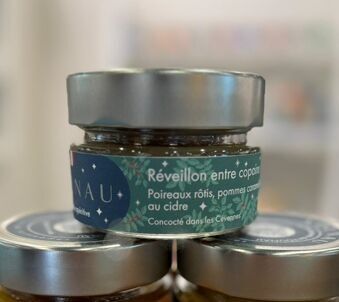 Limitierte Weihnachtsedition – Aperitif-Aufstriche – Silvester mit Freunden: Gerösteter Lauch, karamellisierte Äpfel, mit Apfelwein abgelöscht – 100 g