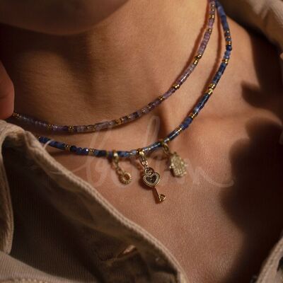 Charm Rosia - lucchetto a cuore e chiave