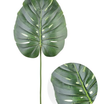Fleur artificielle VIRIDIS 77x36cm Feuille de Monstera