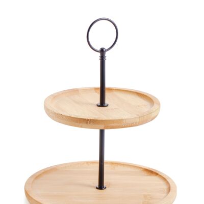COCINA MODERNA Plato decorativo D15 y 20cm H23.5 cm de 2 niveles