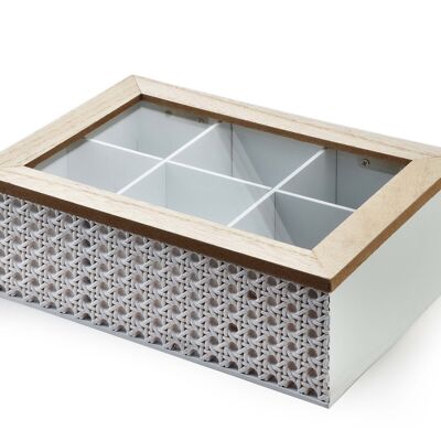 SADIE Box 24x17xh8cm 6 scomparti griglia Vienna