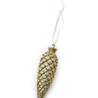 Pendentif boule SANTA LILA 3x3xh8.5 pommes de pin