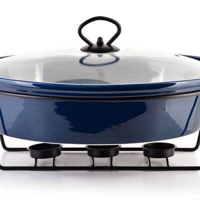 CUISINE MODERNE Batterie de cuisine avec réchaud 2.6L 34x25xh17cm