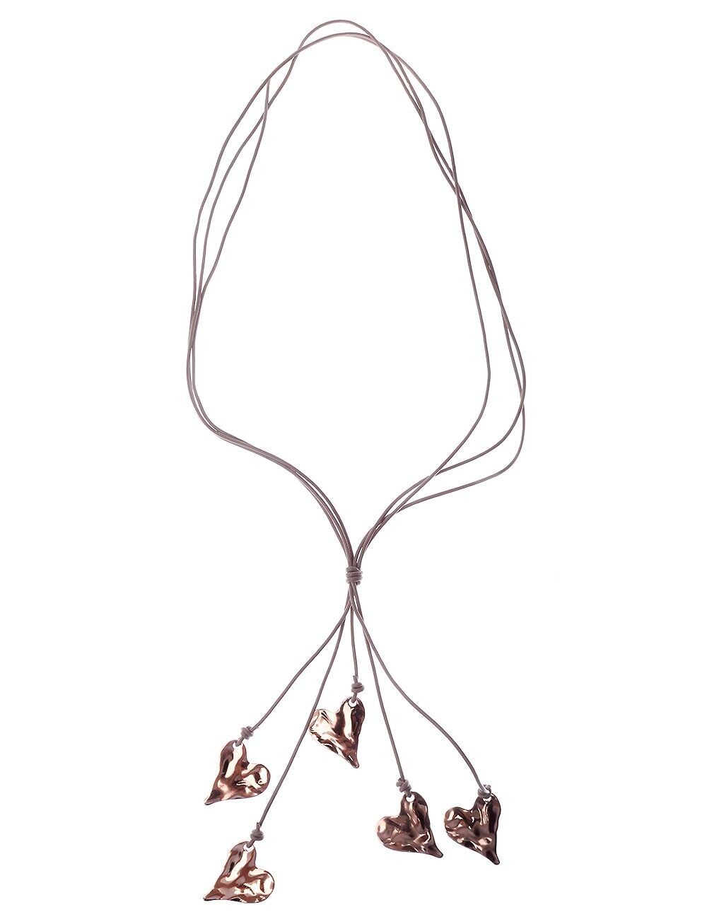 Collana multifila in pelle Urban Heartbeat color talpa