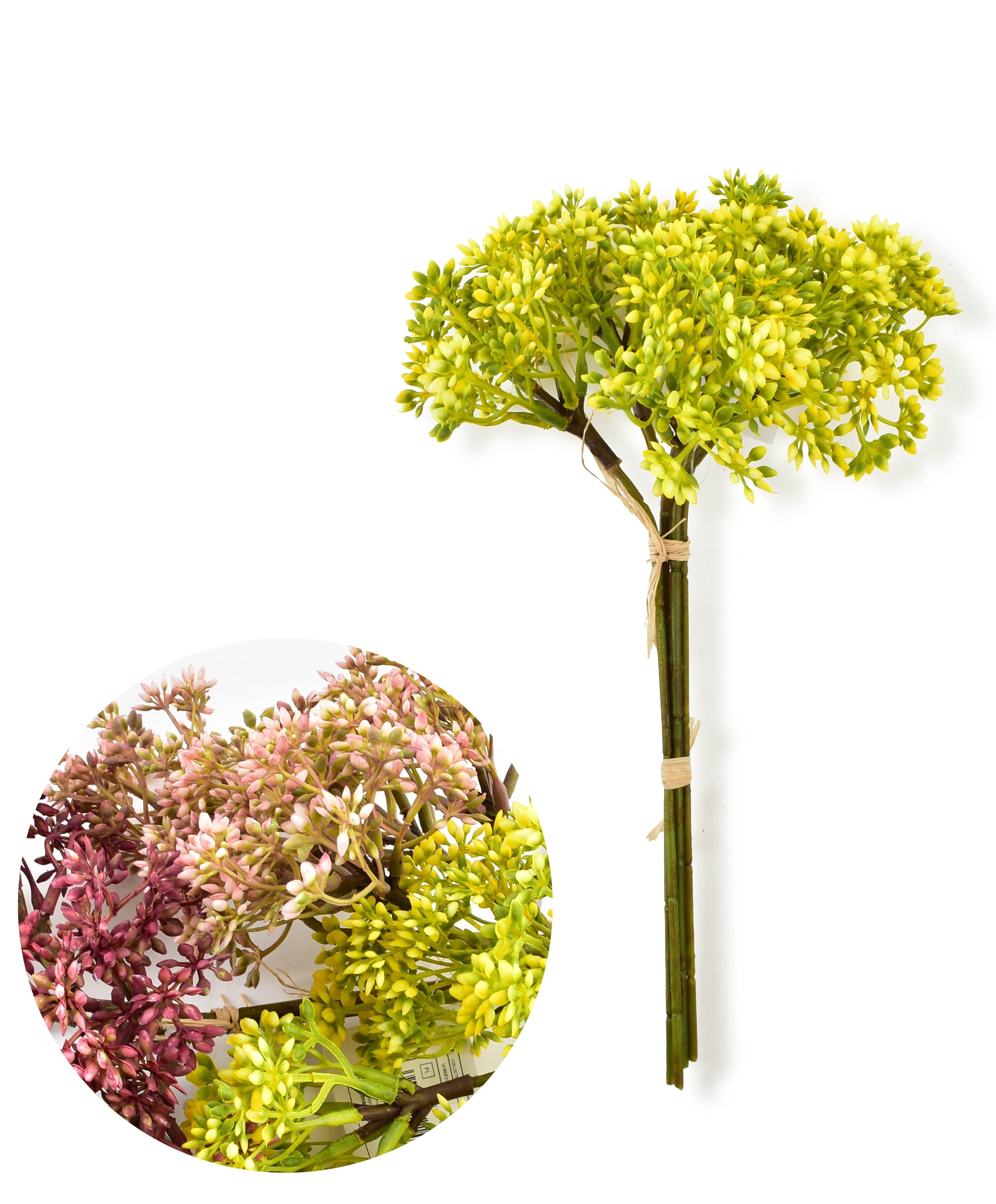 VIRIDIS Kunstblumen Schleierkraut Strauß 6 Stück 30cm AW25