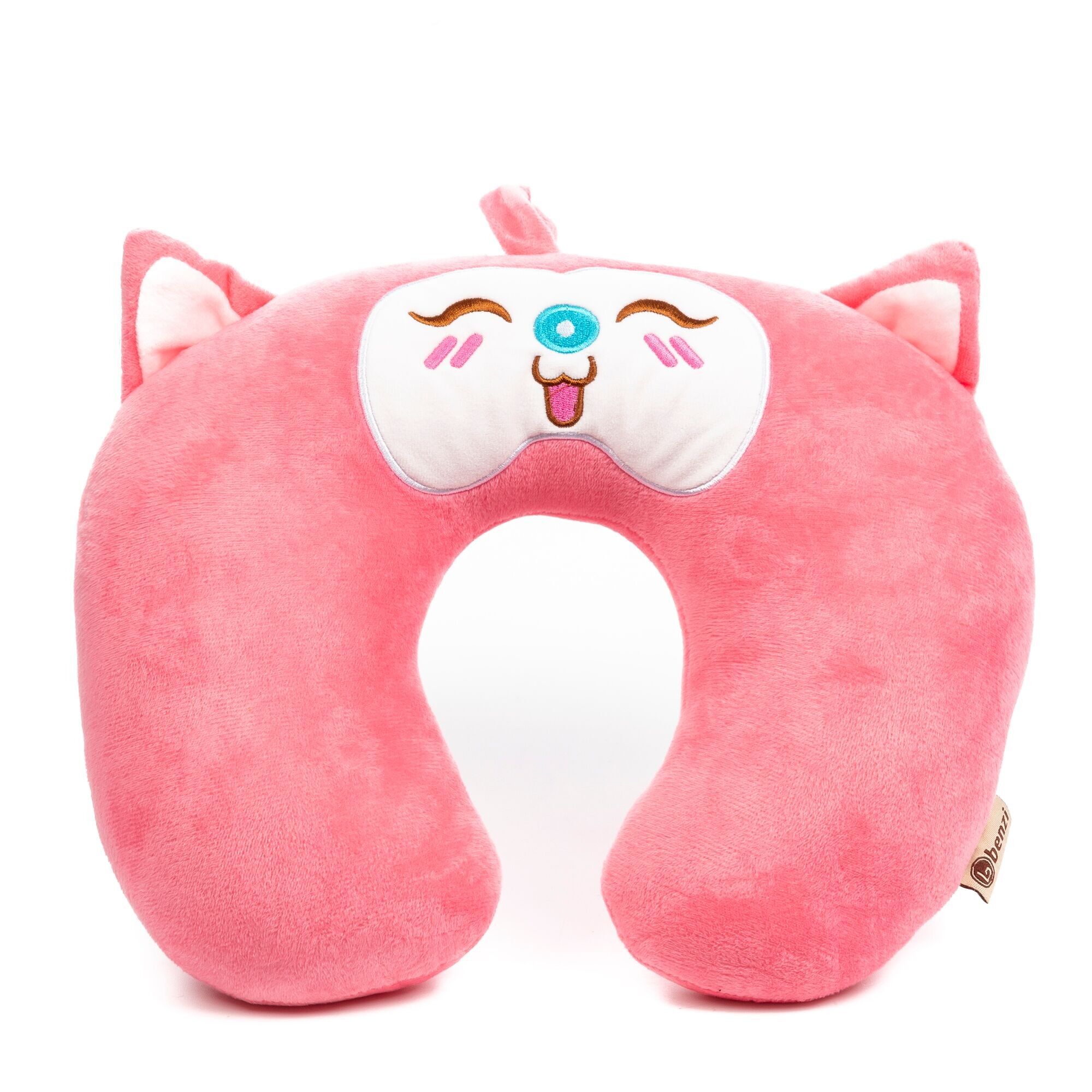 Cuscino da viaggio cuscino cervicale per bambini. Imbottitura interna extra morbida e confortevole. Design della pantera rosa.