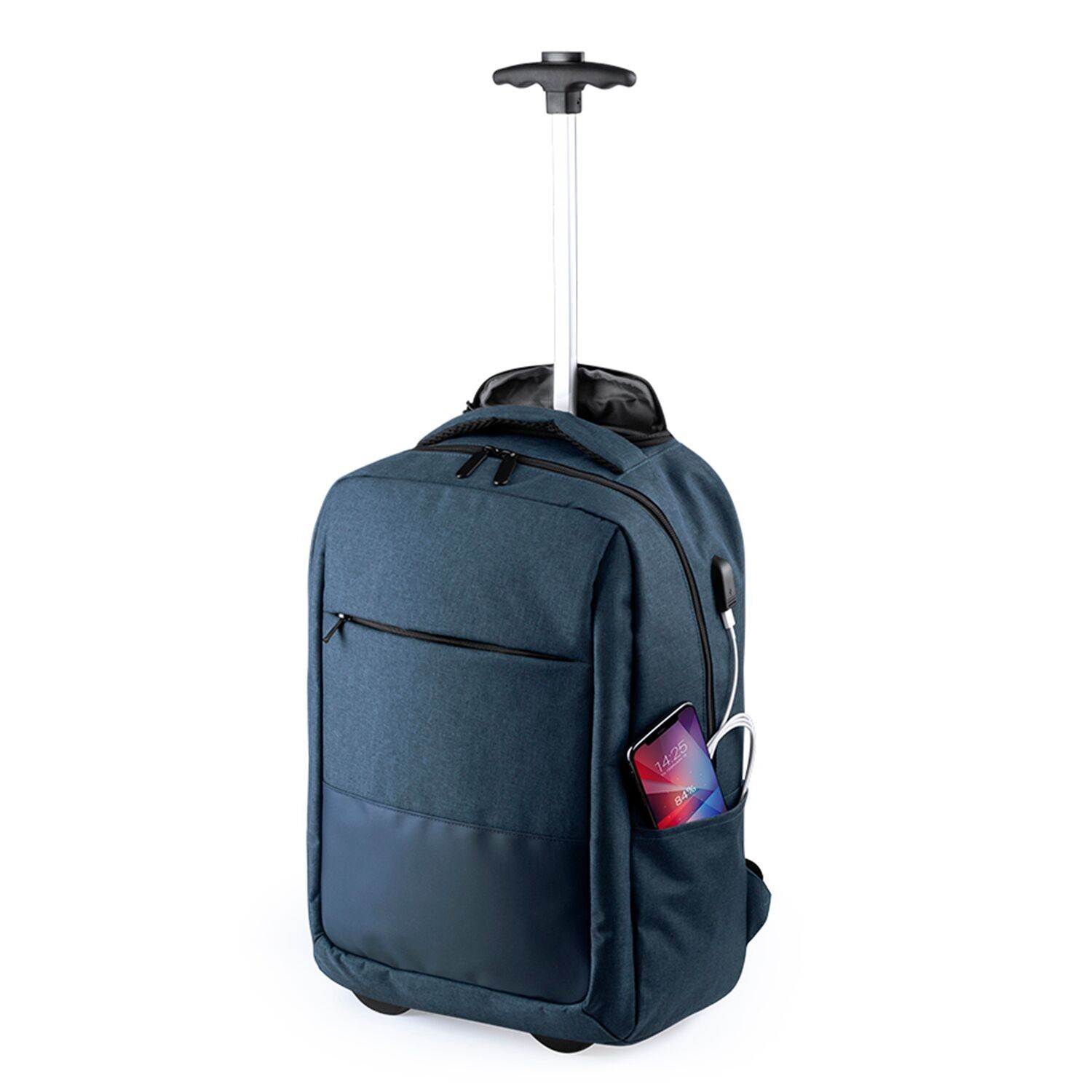 Zaino trolley Haltrix, con connessione USB, porta laptop da 15 pollici e tablet fino a 10 pollici.