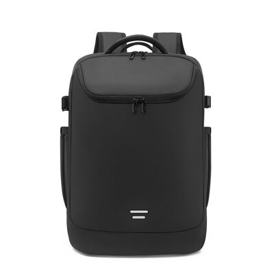 Sac à dos 3 compartiments avec couche imperméable, poche ordinateur 15,6". Adaptable au chariot.