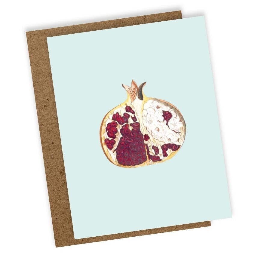 Mini biglietto di auguri melograno