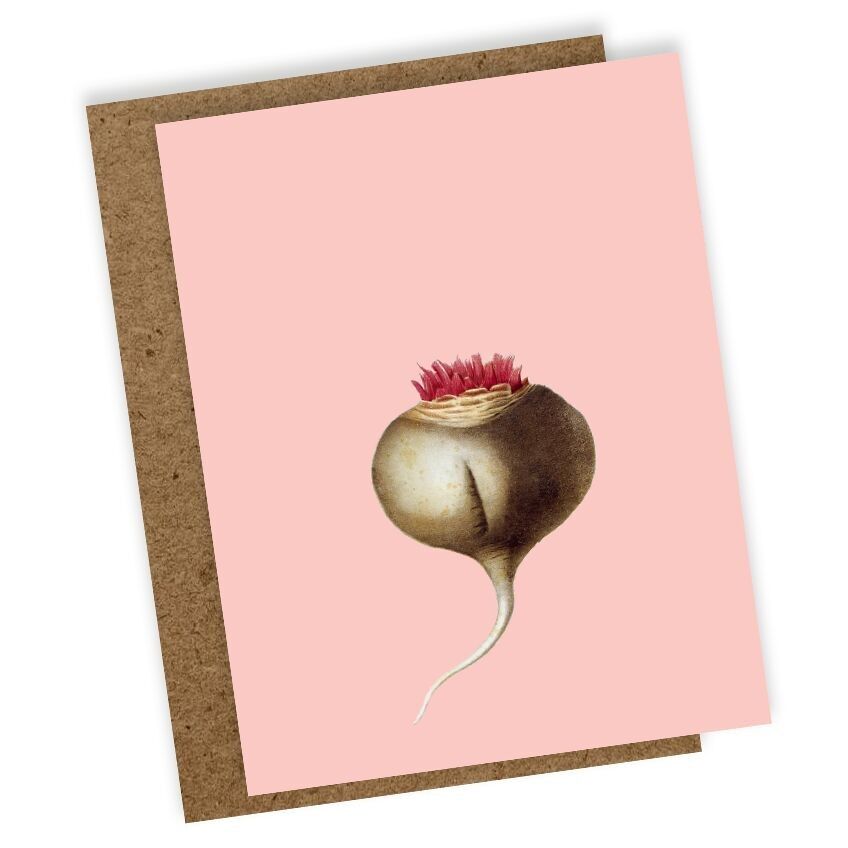 Mini biglietto d'auguri barbabietola