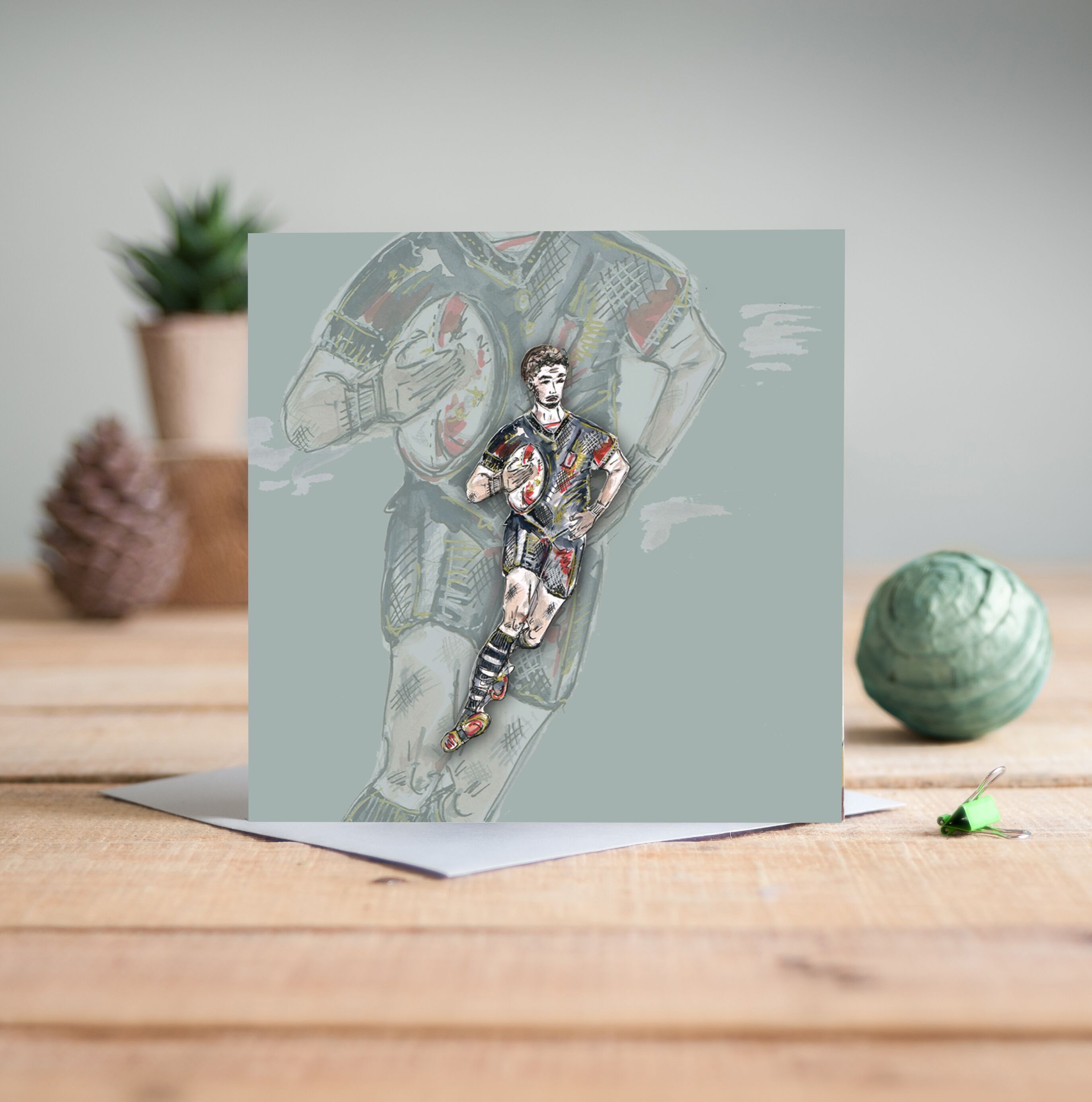 Rugby-Liga-Grußkarte