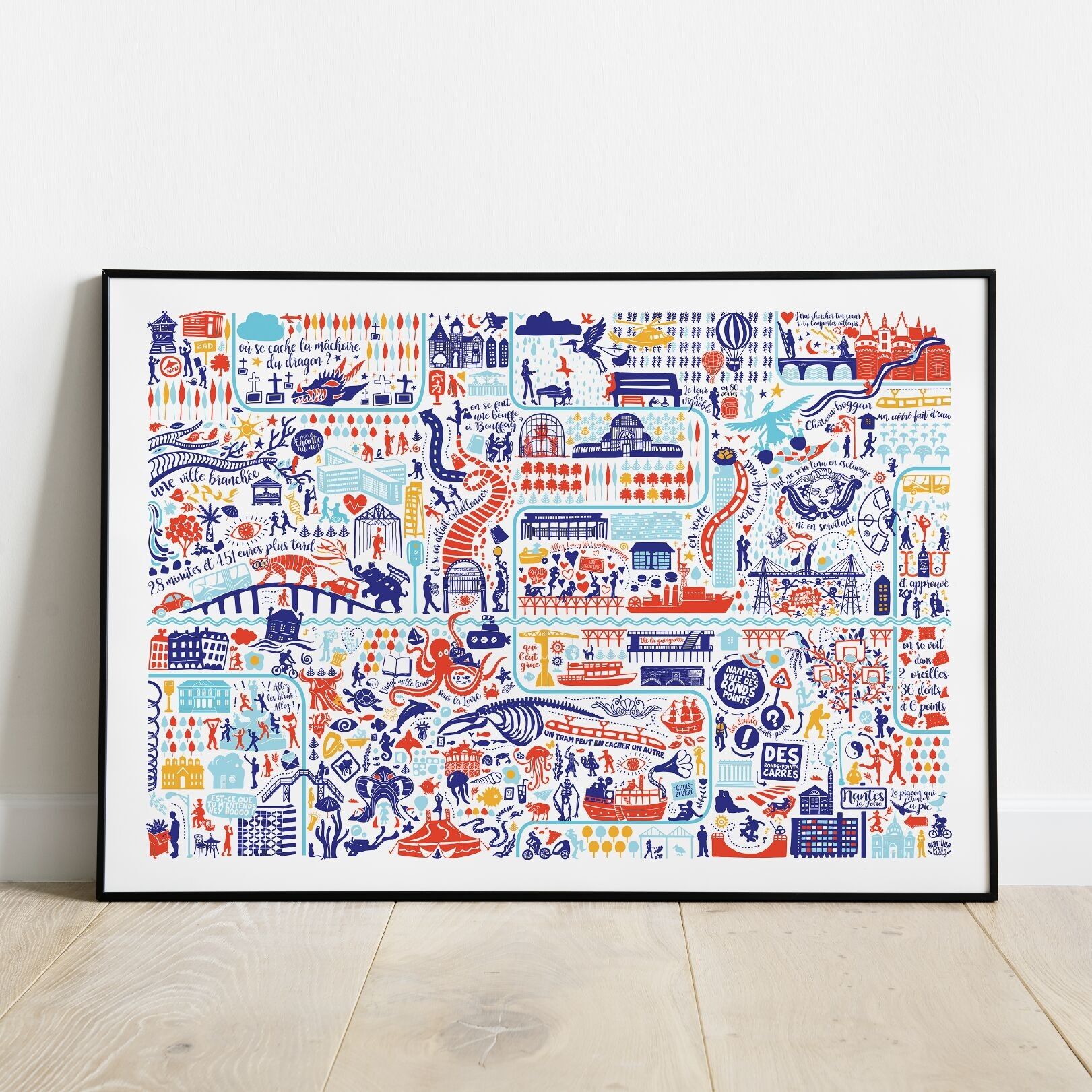 Poster "Nantes-la-Folie" 70x50cm