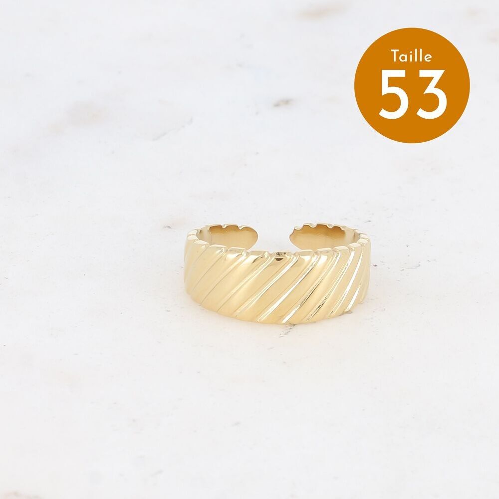 Ring – Ring mit Streifeneffekt, Größe 53