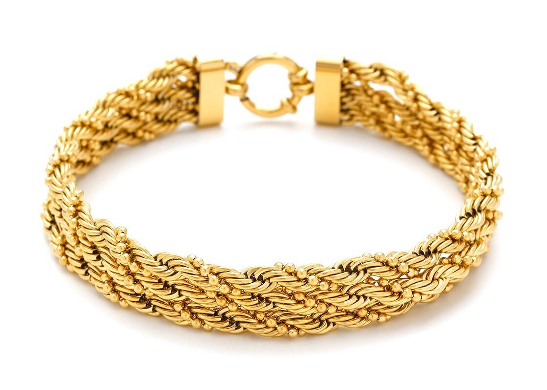 Bracciale intrecciato Lumière d'Or