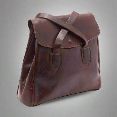 Dark Brown Cleo 2-in-1 Leather Backpack/Tote