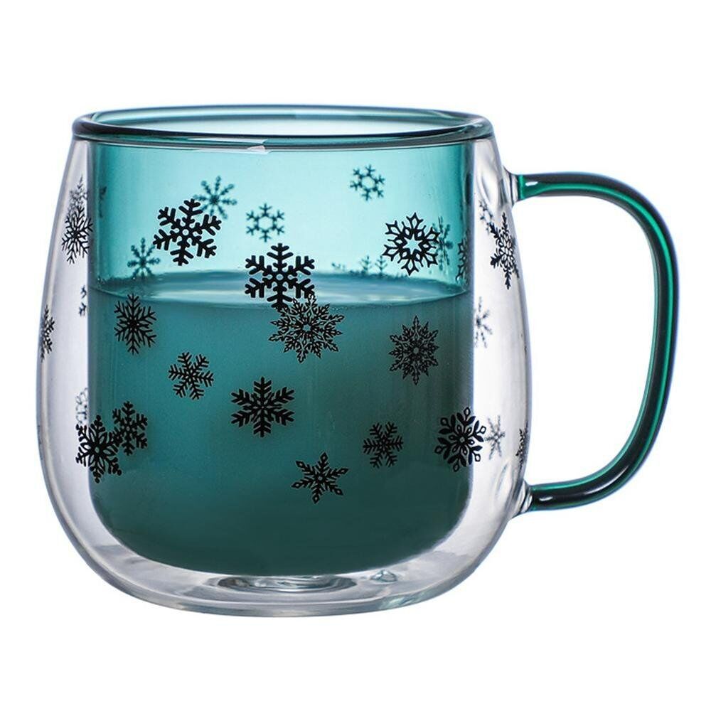 Tasse à café de Noël - Double paroi en verre