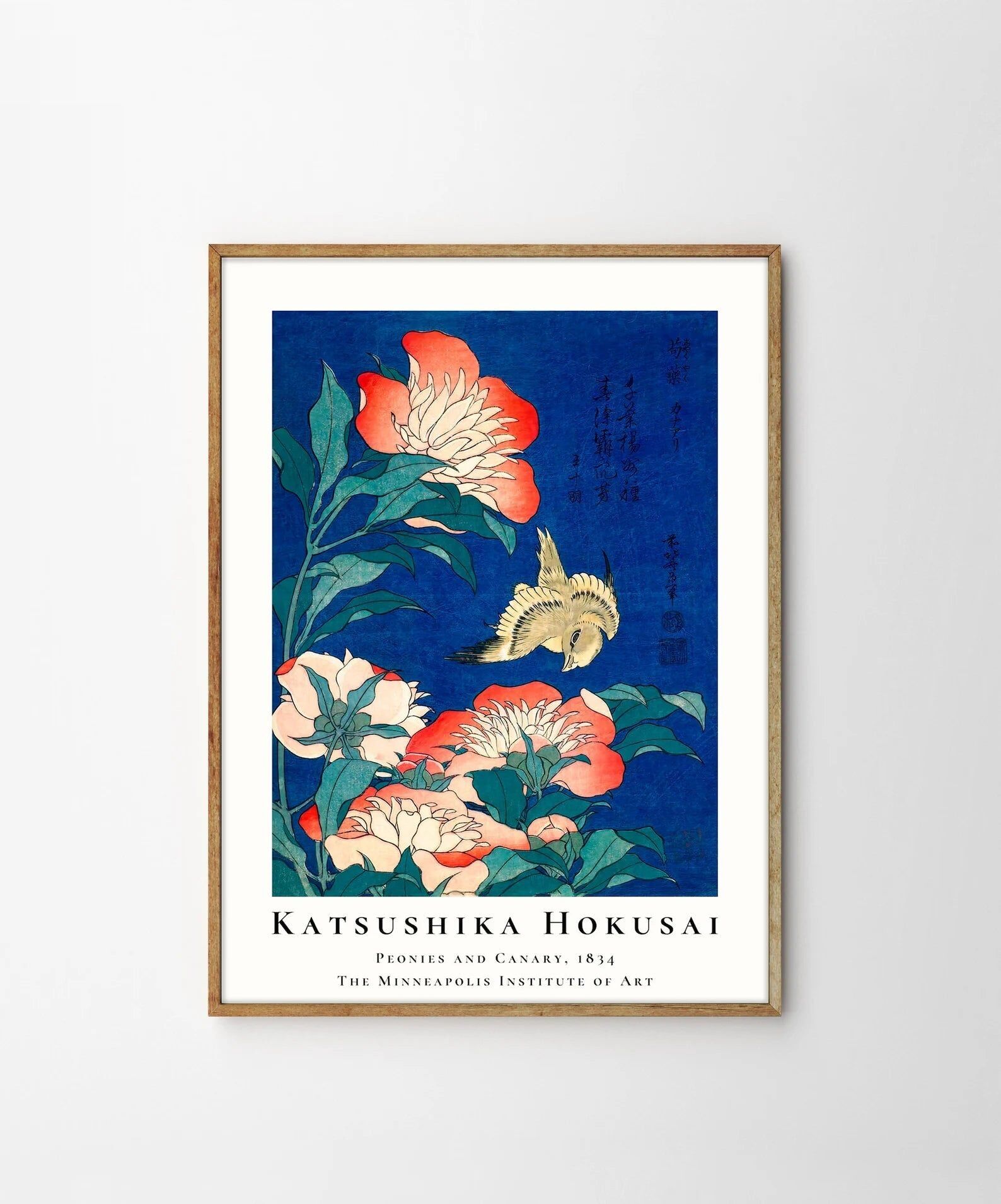 Katsushika Hokusai, Peonie e Canarini