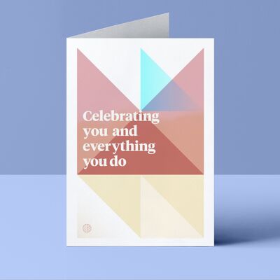 Celebrating you card