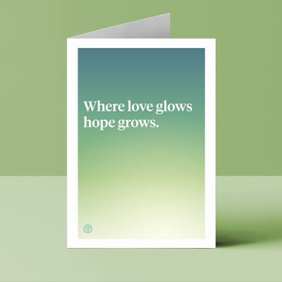 Where love glows card