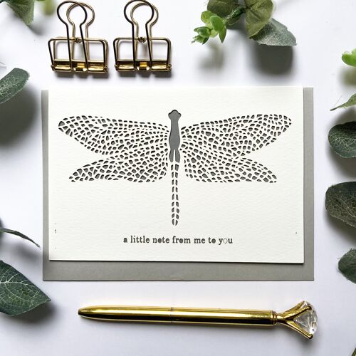 Dragonfly note card, Dragngly thinking of yoou card