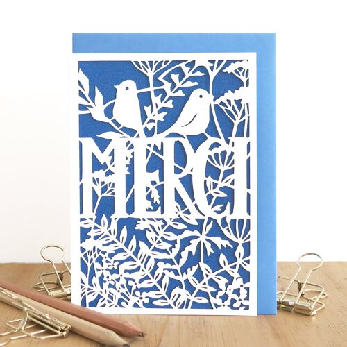 Merci card, French thank you card