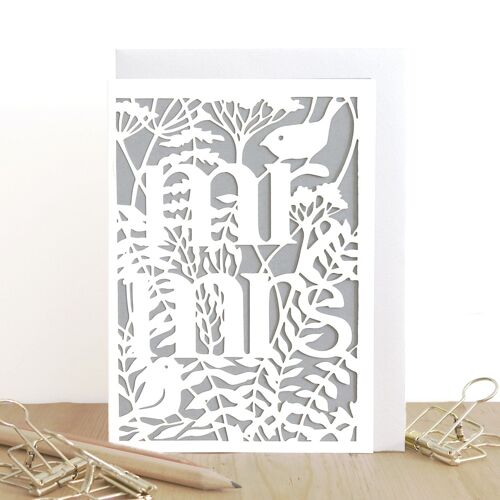 Mr & Mrs wedding card, Happy engagement card, Congratulations wedding card