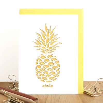 Aloha pineapple card