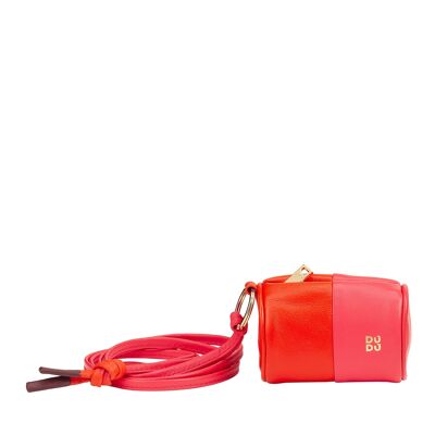 DUDU Apple AirPods custodia in pelle con tracolla lampone