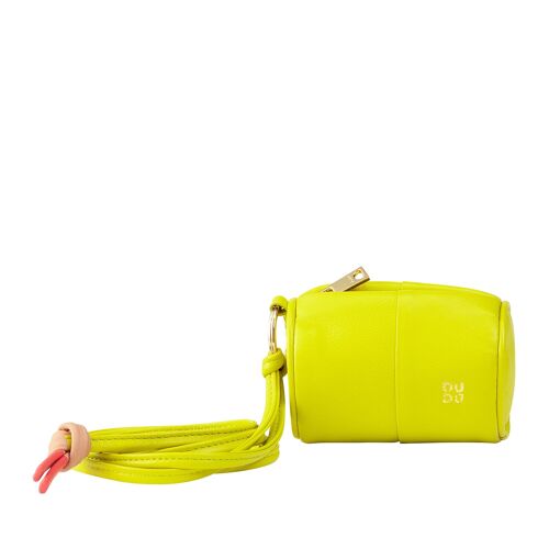 DUDU Apple AirPods leather case bag with strap lime