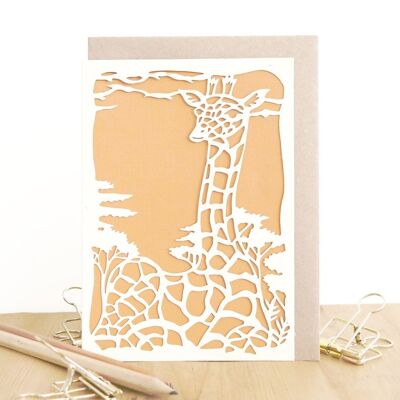 Bonjour carte girafe