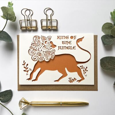King of the jungle card, Father birthday card, Granddad birthday card, Birthday card for men