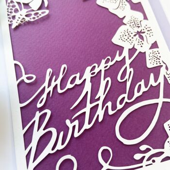 Carte d'anniversaire orchidée, carte d'anniversaire pour les amoureux des fleurs 2