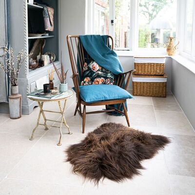 Icelandic Natural Rusty Brown Sheepskin Rug (Single)