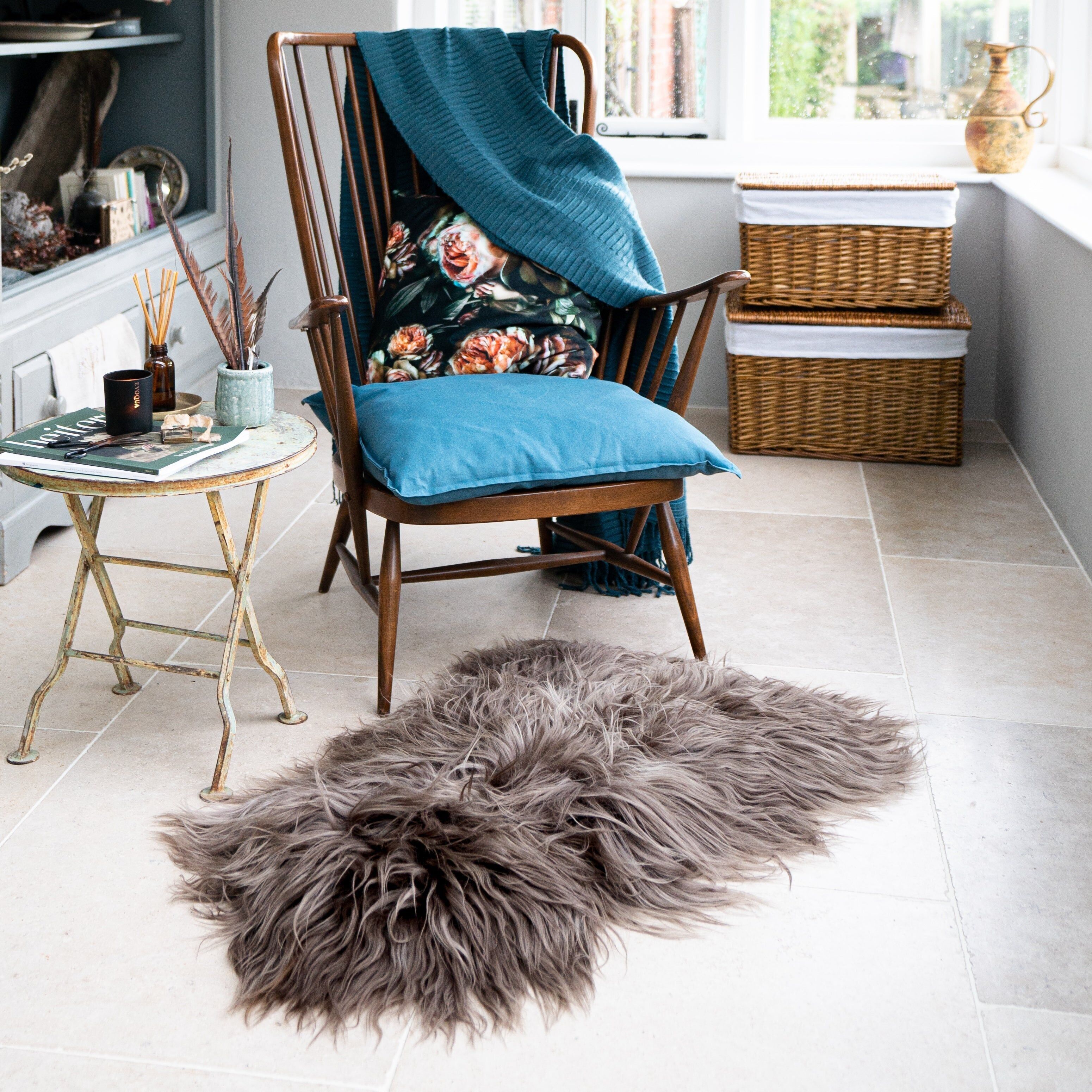 Isländischer Schaffellteppich Taupe (Einzeln)