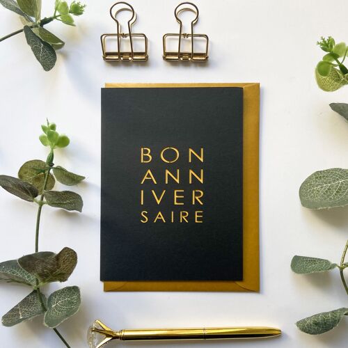 Bon Anniversaire card, French birthday card