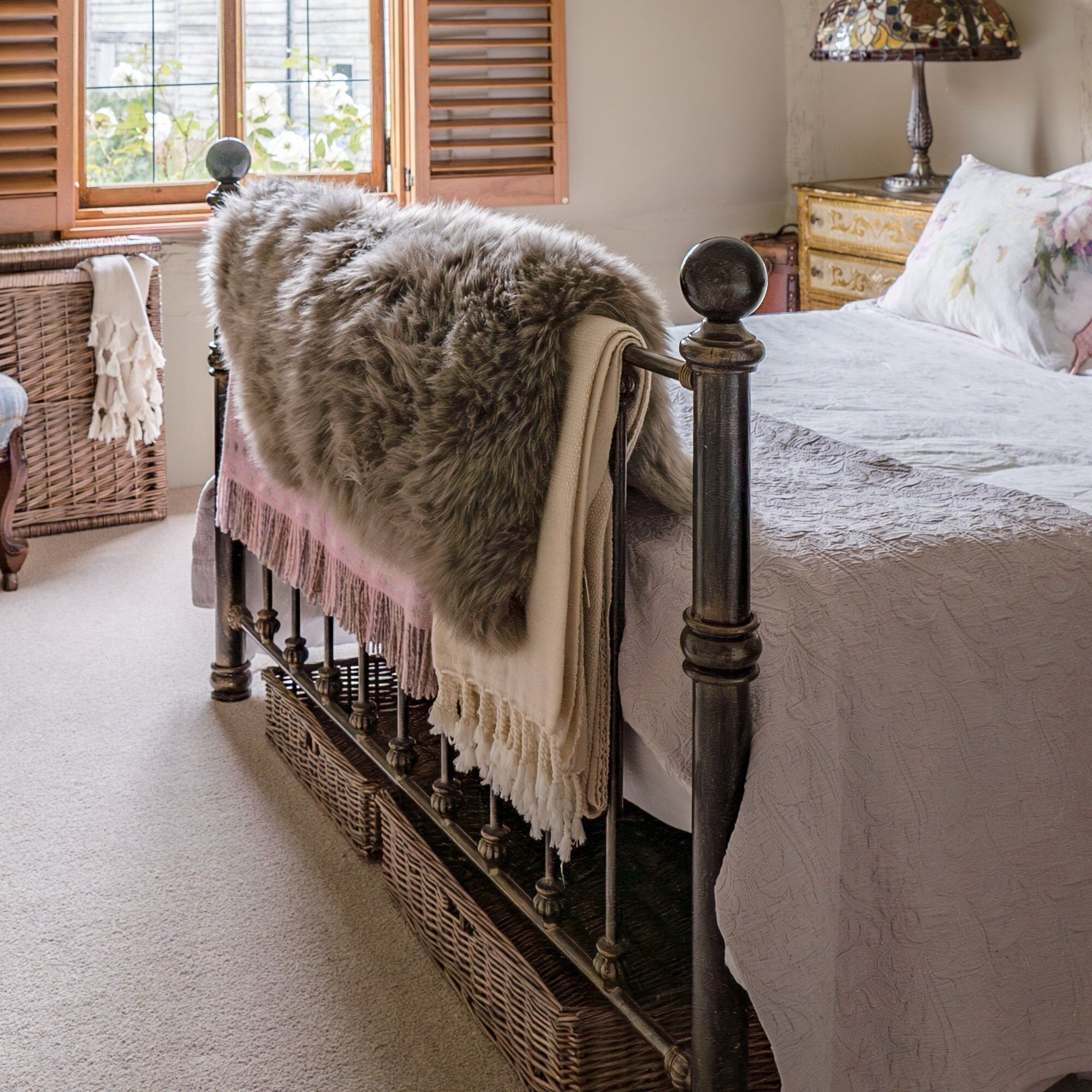 Tappeto in pelle di pecora singola di visone 90-100 cm