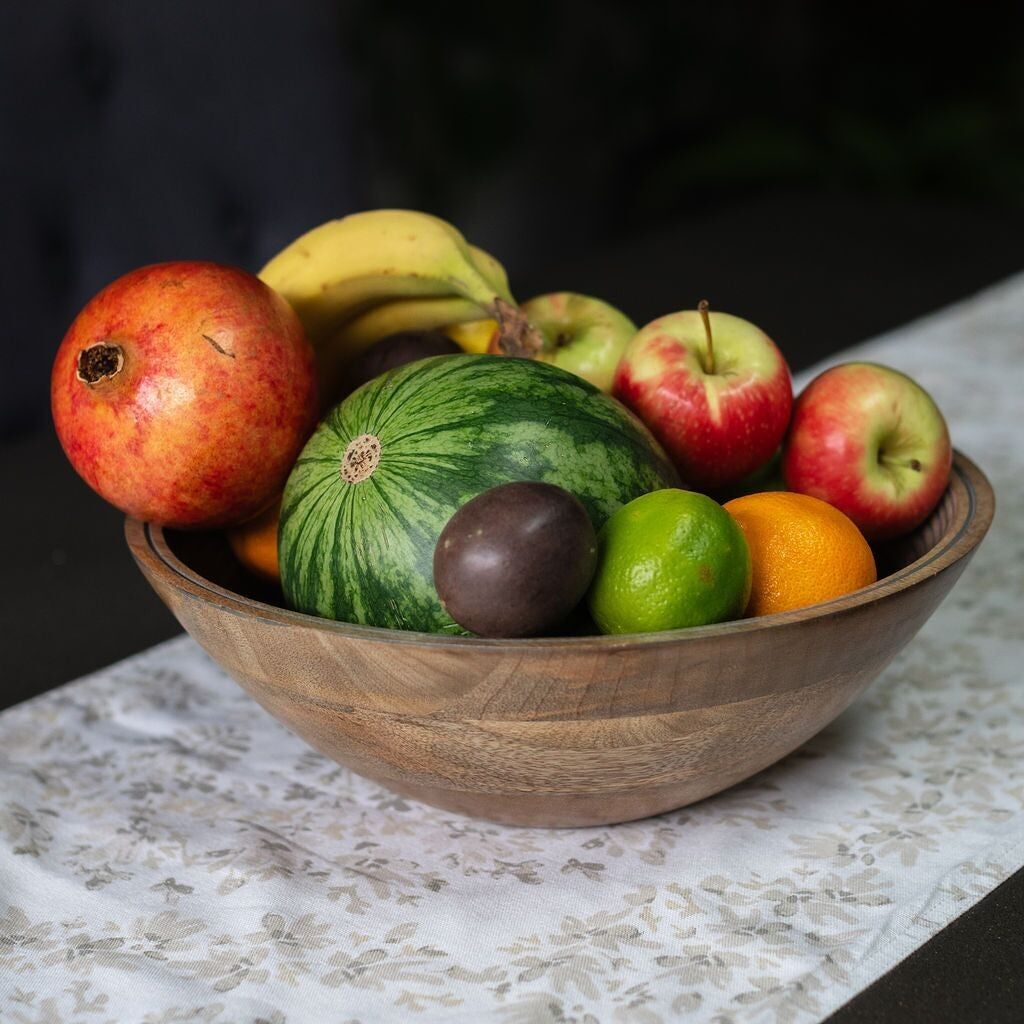 Lyon - Set di 3 ciotole decorative/da portata in legno di mango