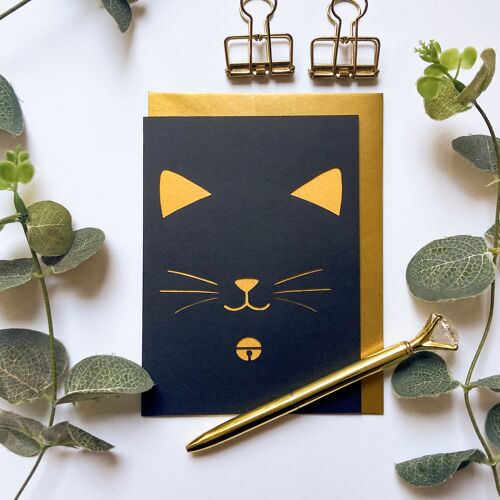 Minimalist kitten card, Card for cat owners