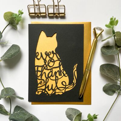 Ever so thankful card, Thank you cat card