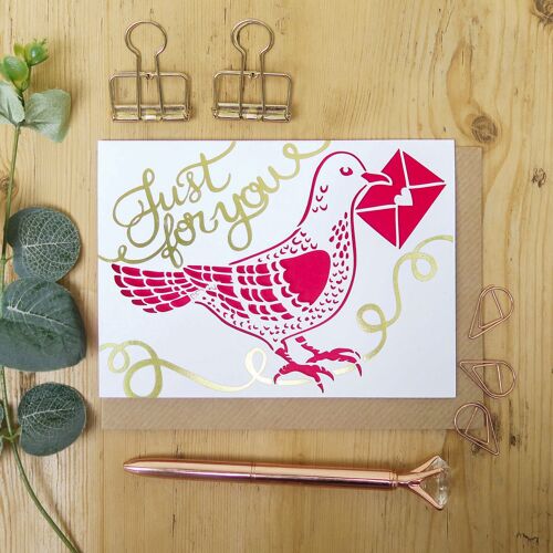Dove message card, Thinking of you note card
