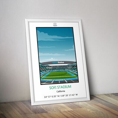 Affiche stade Sofi Californie USA I Affiche football