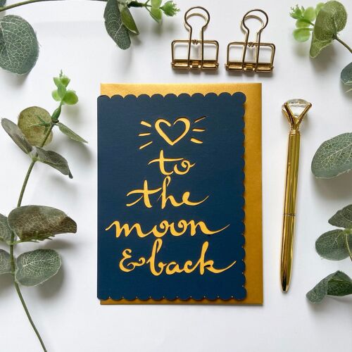 To the moon and back card