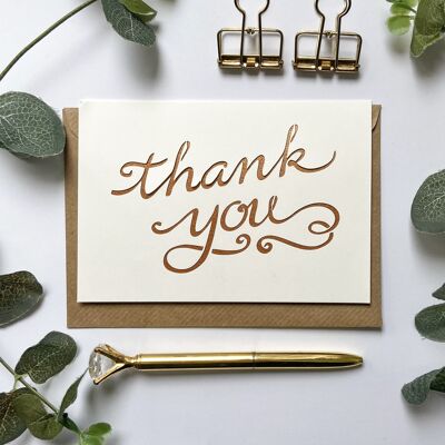 Calligraphy thank you card