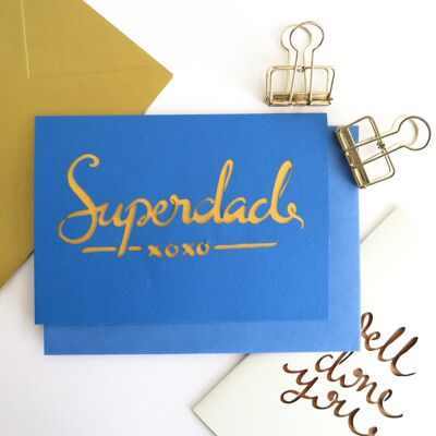 Tarjeta Superdad, tarjeta del día del padre