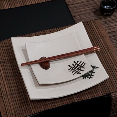 White Motif Dinner Set