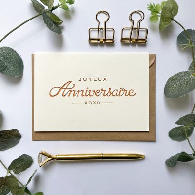 Tarjeta Joyeux Anniversaire