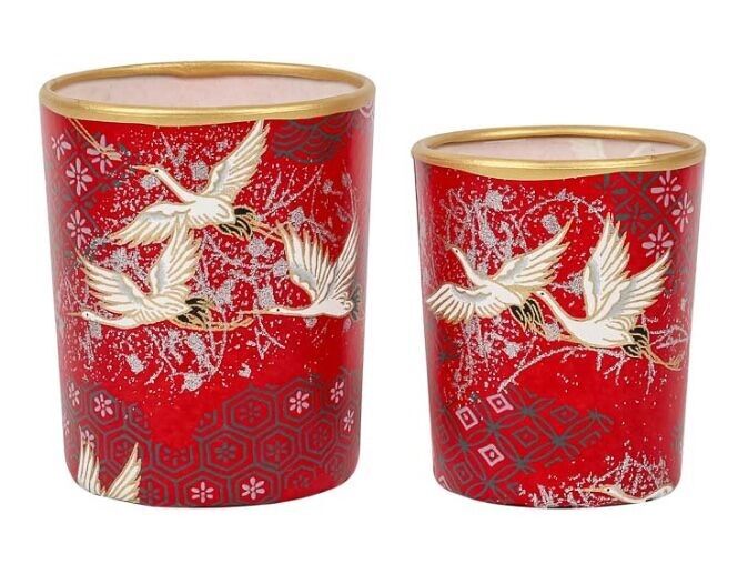 Portacandela medio, gru siberiane / Rouge