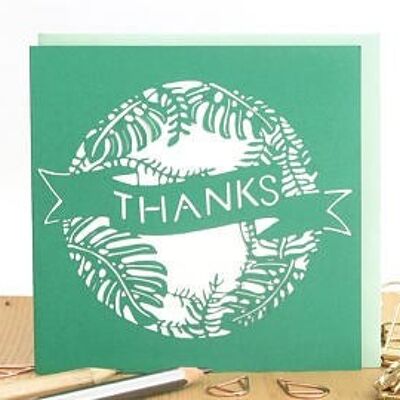 Leafy thanks card