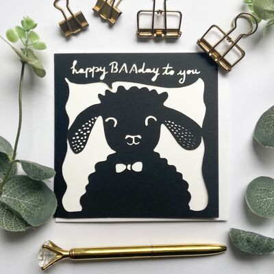 Funny sheep birthday card