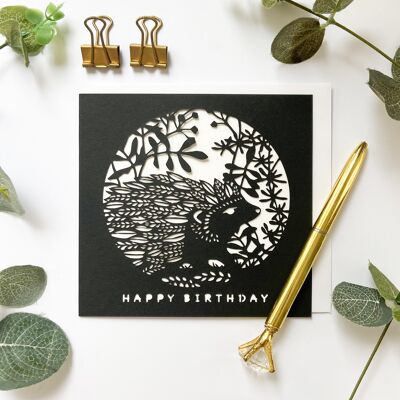 Hedgehog birthday card